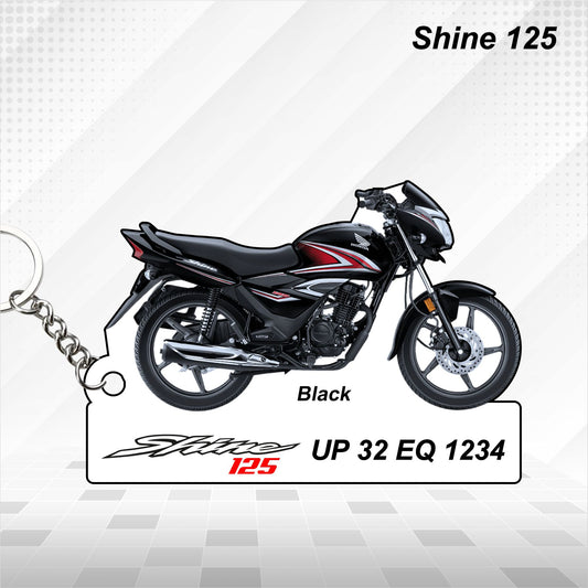 Shine 125 - Personalized Honda Keychain - Wood, Acrylic, Metal Printed