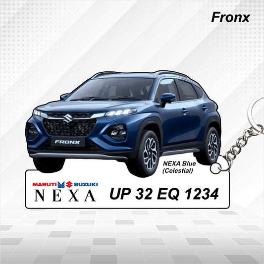 Fronx - Personalized  Maruti Suzuki Nexa Keychain - Wood, Acrylic, Metal Printed