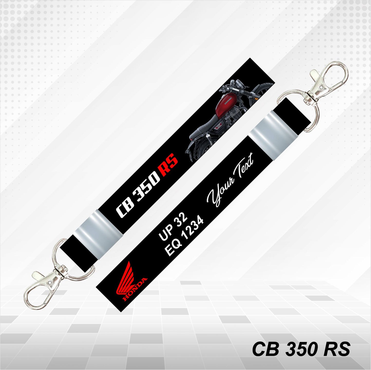 CB 350 RS - Personalized Honda Keychain - Wood, Acrylic, Metal Printed