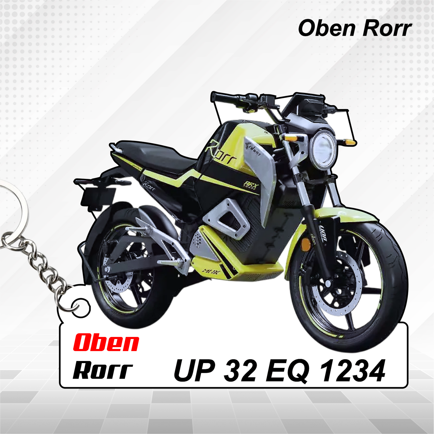 Oben Bikes - All Models - Personalized Oben Printed Keychain