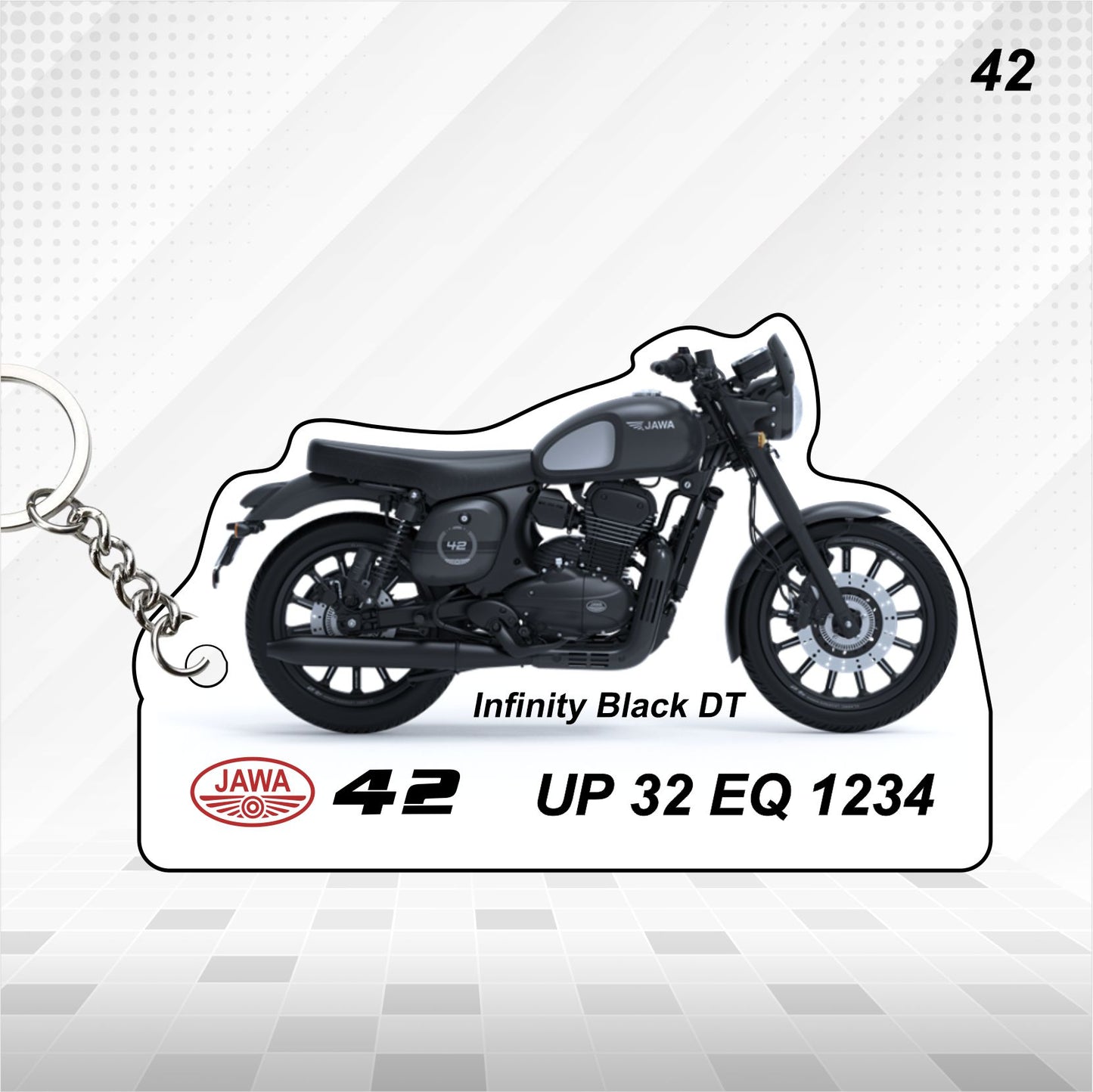 Jawa 42 - Personalized Jawa Keychain - Wood, Acrylic, Metal Printed