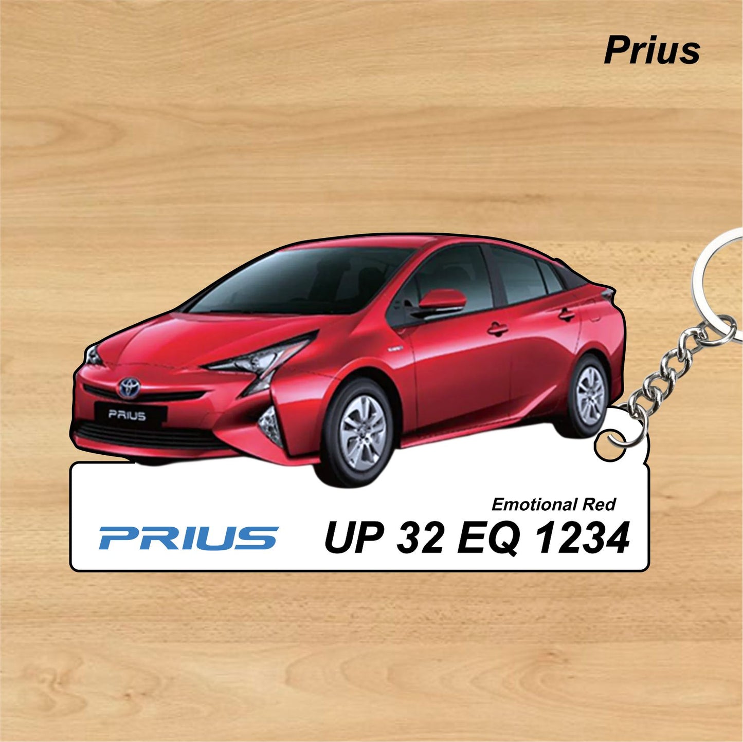 Prius - Personalized Toyota Keychain - Wood, Acrylic, Metal Printed
