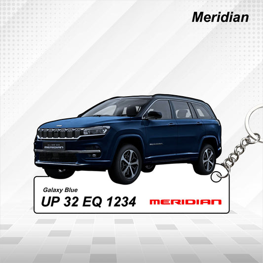Meridian - Personalized Jeep Car Keychain - Wood, Acrylic, Metal Printed