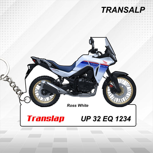 TRANSALP - Personalized Honda Keychain - Wood, Acrylic, Metal Printed