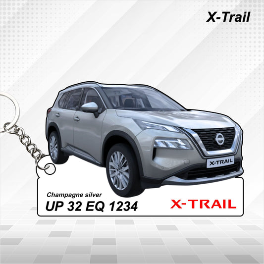 X-Trail - Personalized Nissan Car Keychain - Wood, Acrylic, Metal Printed