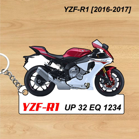 YZF-R1 [2016-2017] - Personalized Honda Keychain - Wood, Acrylic, Metal Printed