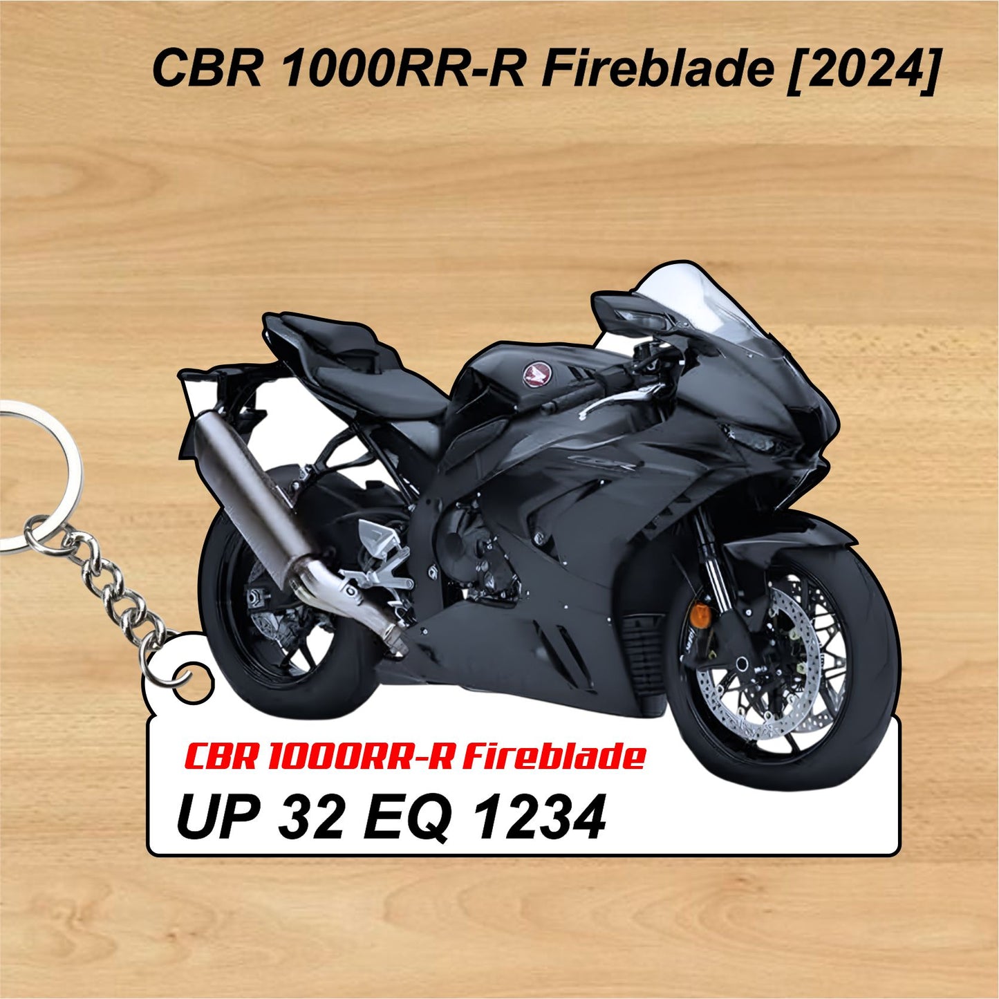 CBR 1000RR-R Fireblade [2024] - Personalized Honda Keychain - Wood, Acrylic, Metal Printed
