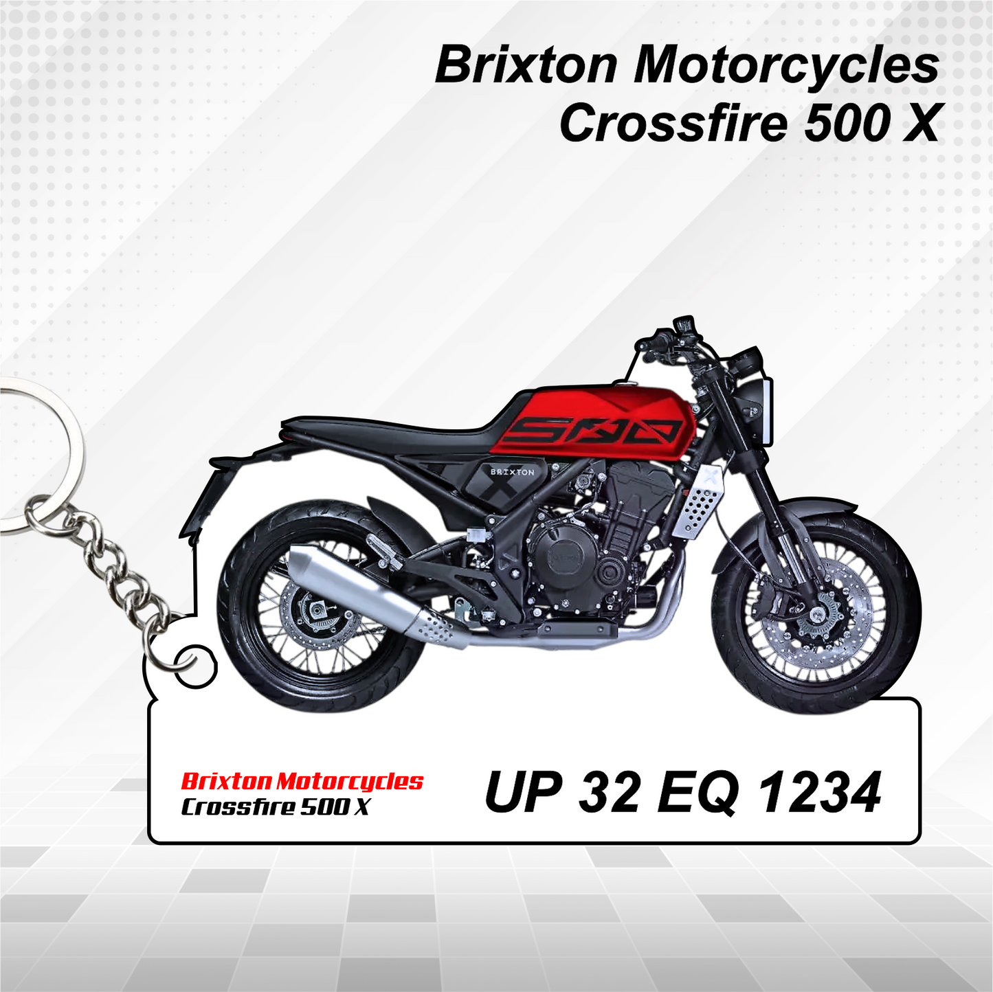 Brixton Motorcycles Bikes - All Models - Personalized Brixton Motorcycles Printed Keychain
