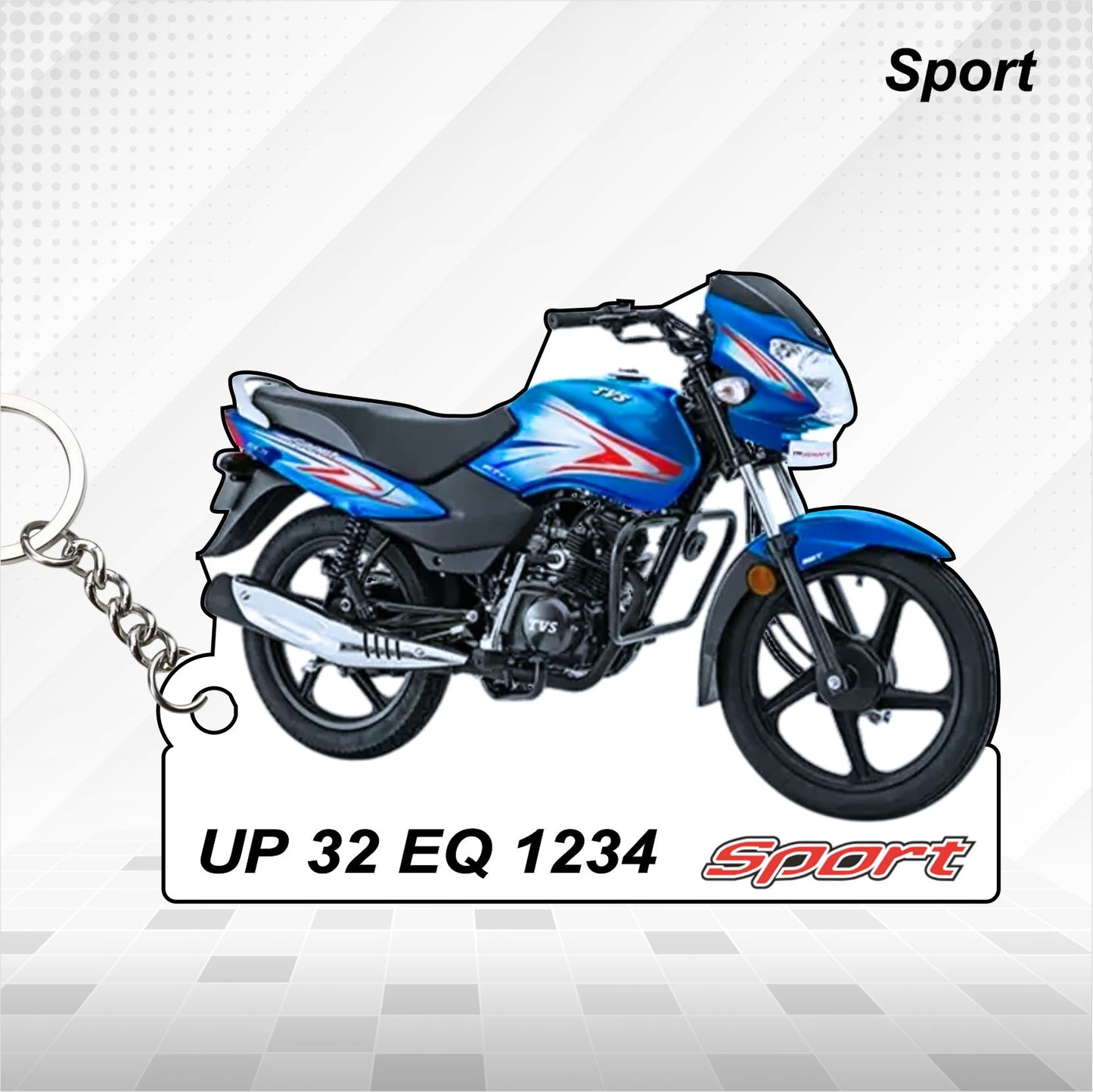 TVS Sport - Personalized TVS Keychain - Wood, Acrylic, Metal Printed