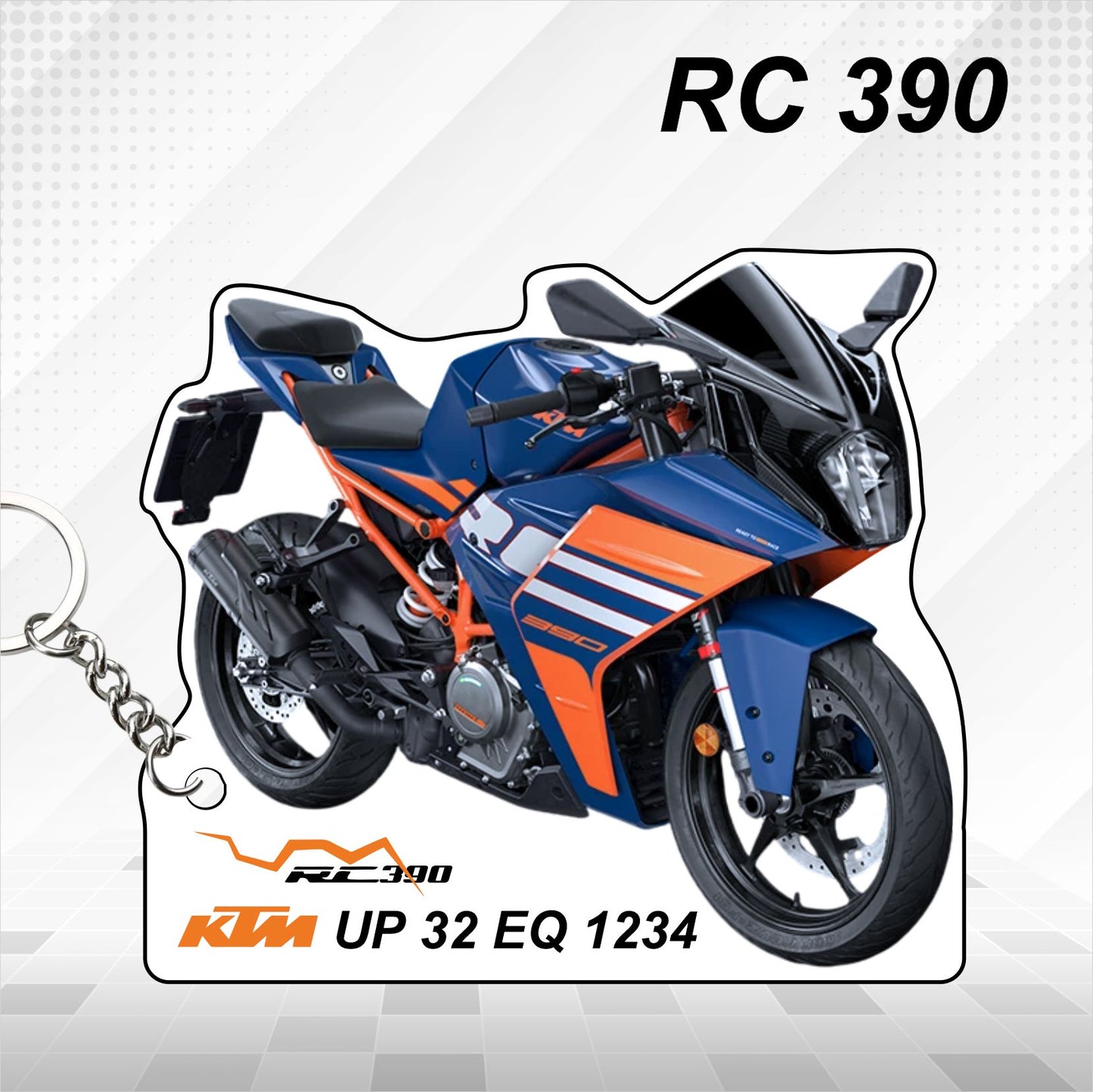 KTM RC 390 - Personalized KTM Keychain - Wood, Acrylic, Metal Printed