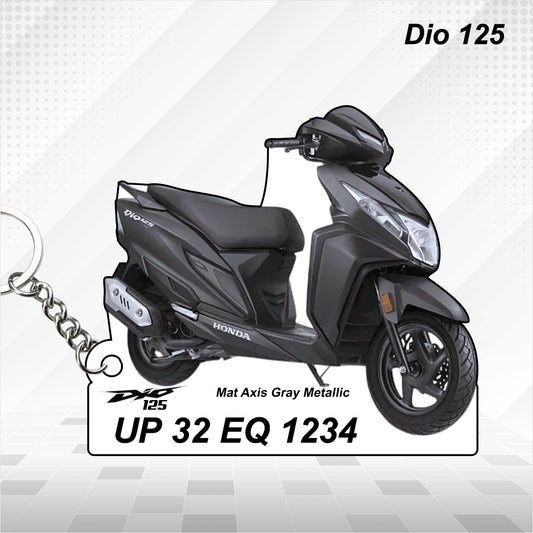 Dio 125 - Personalized Honda Keychain - Wood, Acrylic, Metal Printed