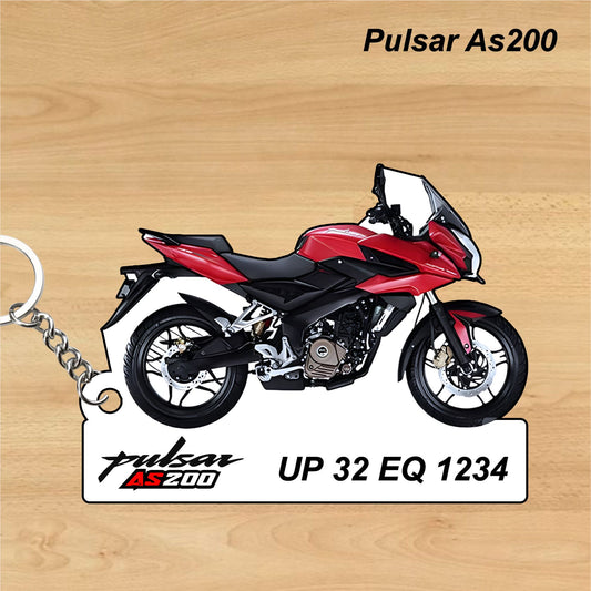 Pulsar AS200 - Personalized Bajaj Printed Keychain or Lanyard
