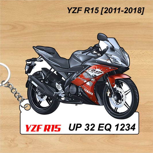 YZF R15 [2011-2018] - Personalized Honda Keychain - Wood, Acrylic, Metal Printed