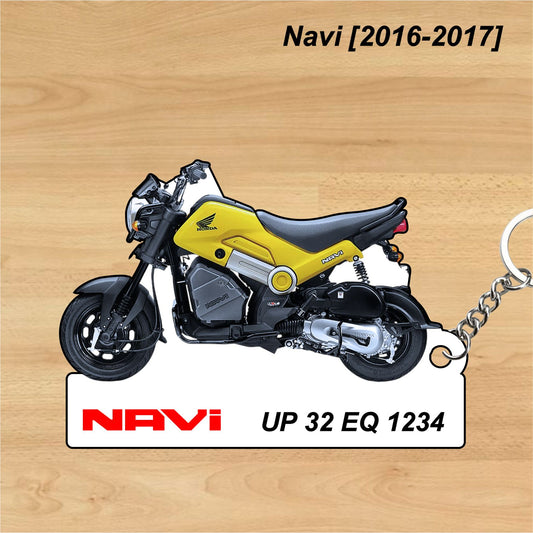 Navi [2016-2017] - Personalized Honda Keychain - Wood, Acrylic, Metal Printed