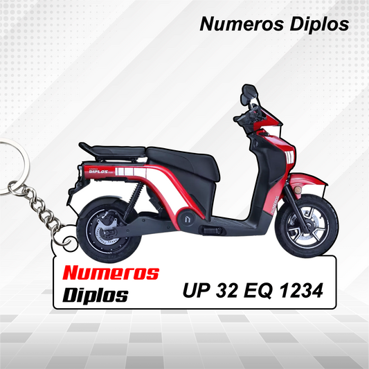 Numeros Scooters - All Models - Personalized Numeros Printed Keychain