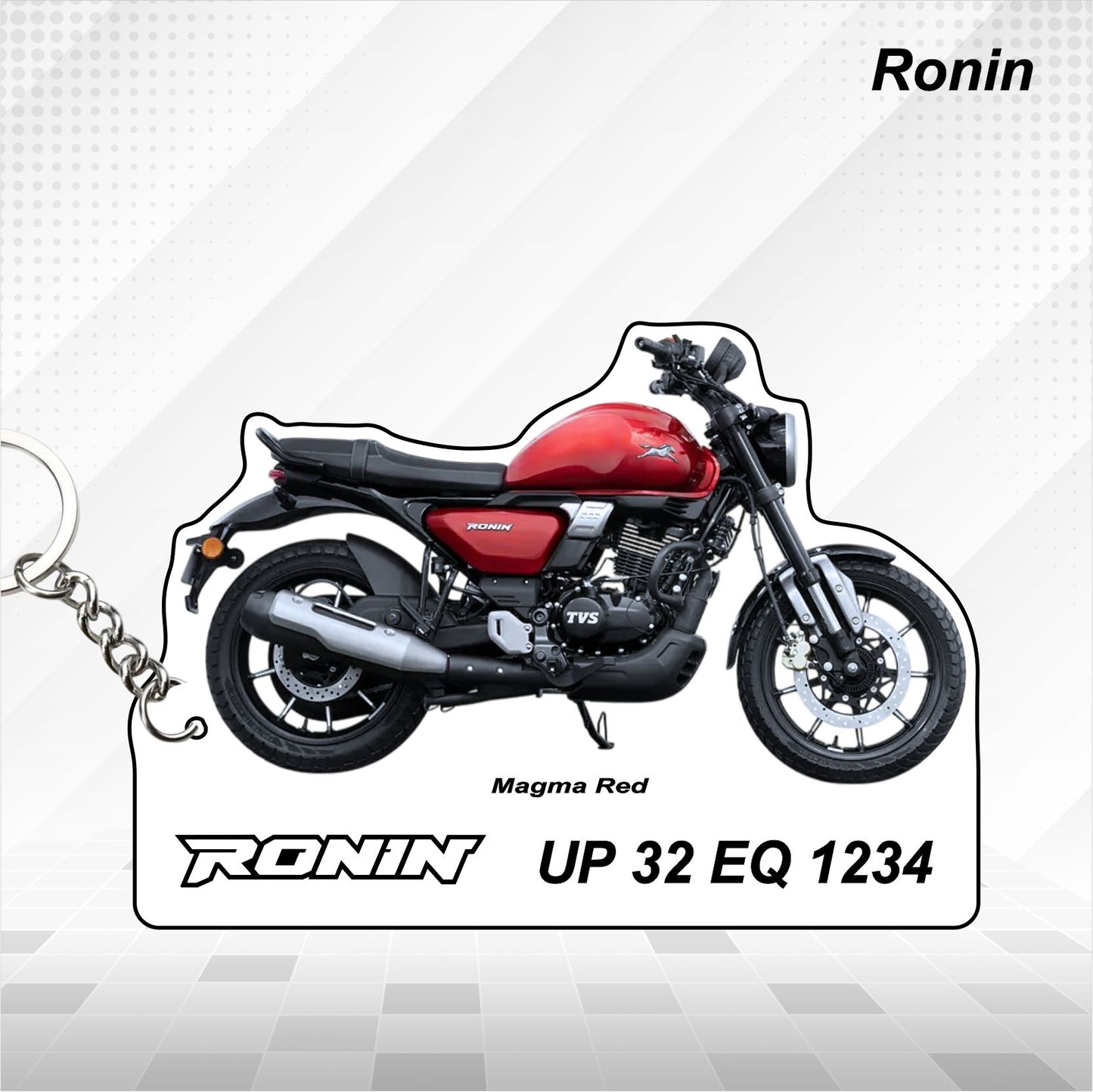TVS Ronin - Personalized TVS Keychain - Wood, Acrylic, Metal Printed