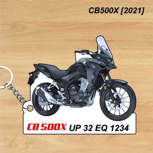 CB500X [2021] - Personalized Honda Keychain - Wood, Acrylic, Metal Printed