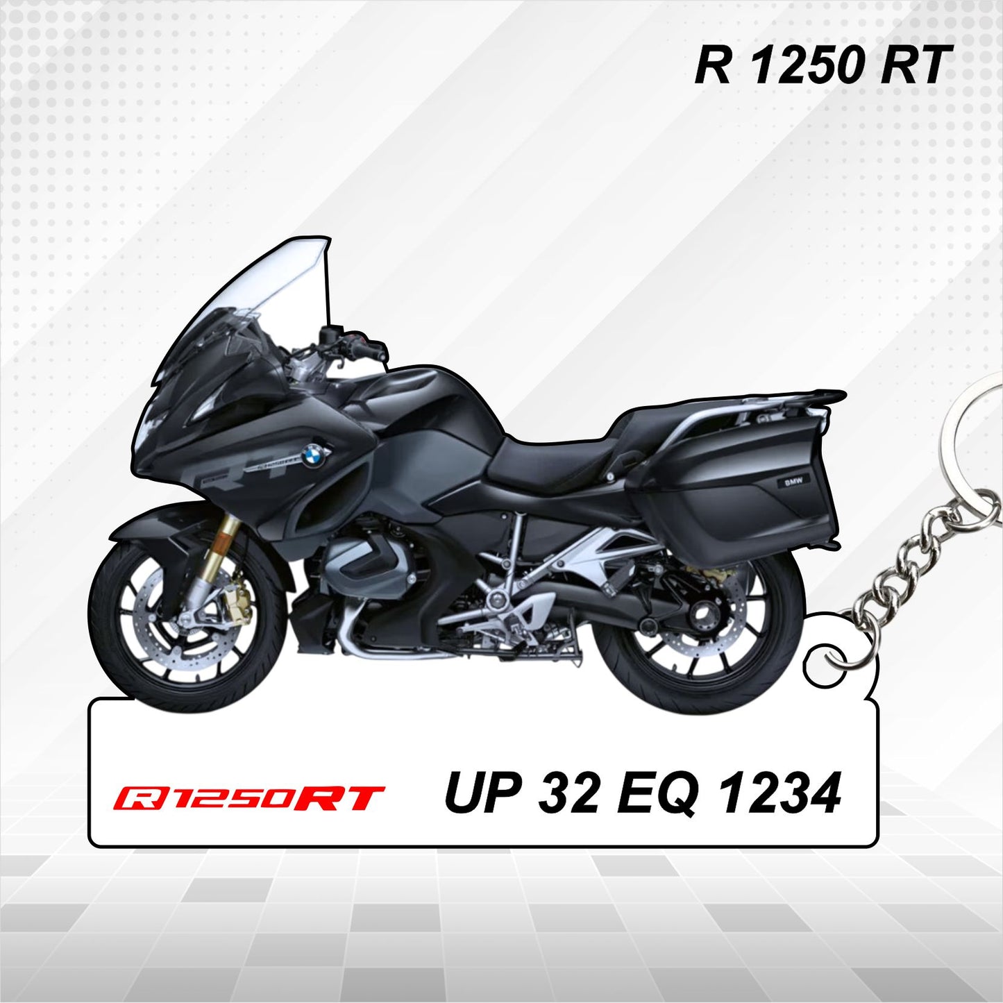 R 1250 RT - Personalized BMW Keychain - Wood, Acrylic, Metal Printed, Lanyard