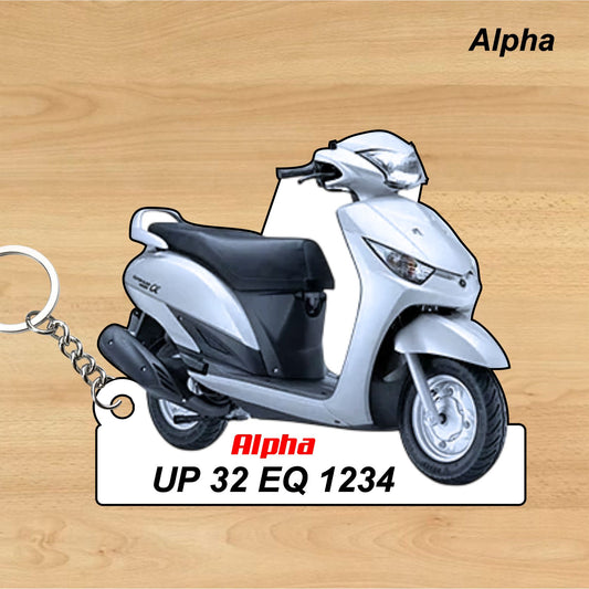 Alpha - Personalized Yamaha Keychain - Wood, Acrylic, Metal Printed