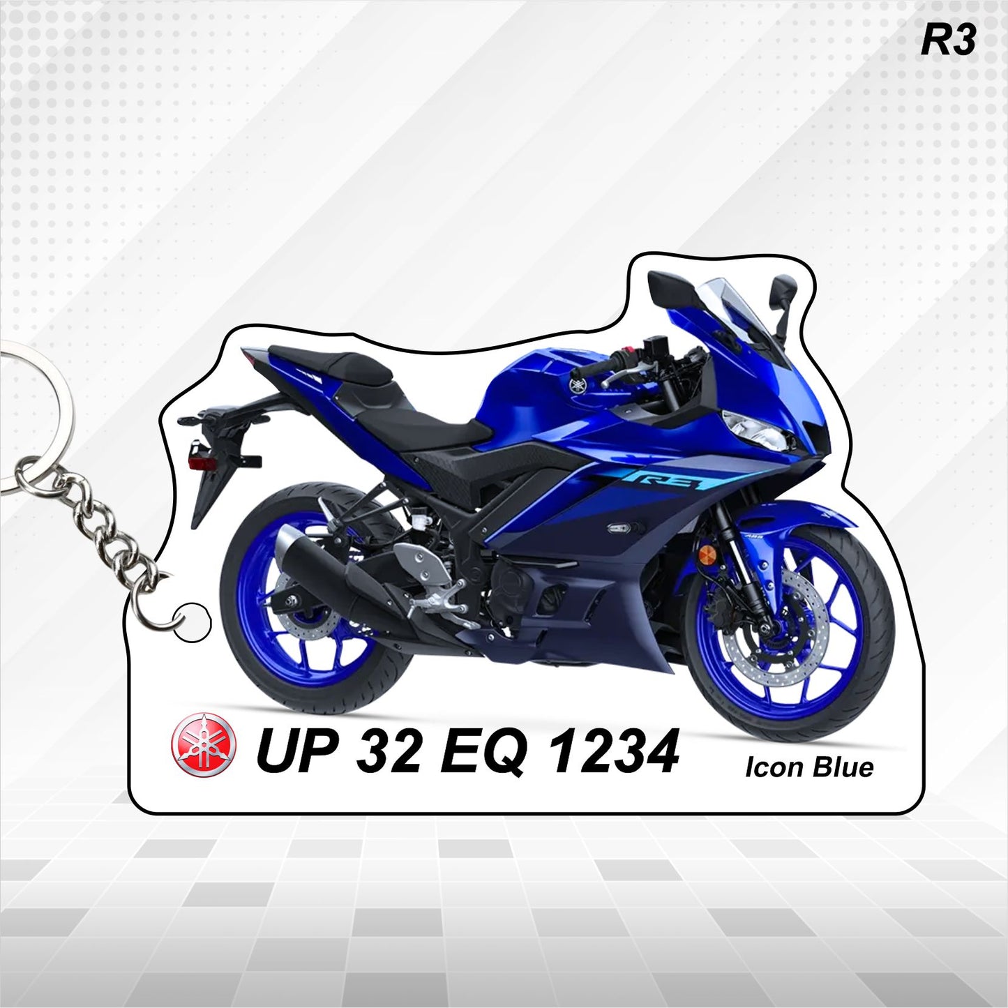 R3 - Personalized Yamaha Keychain - Wood, Acrylic, Metal Printed