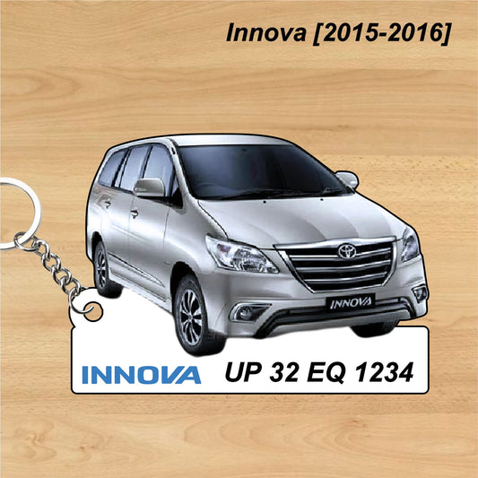 Innova [2015-2016] - Personalized Toyota Keychain - Wood, Acrylic, Metal Printed