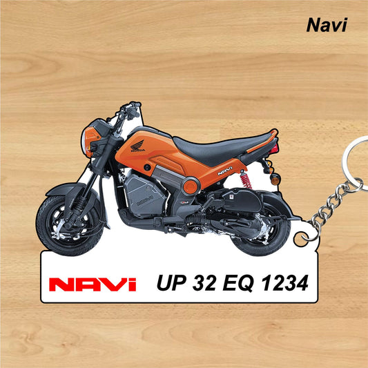 Navi - Personalized Honda Keychain - Wood, Acrylic, Metal Printed