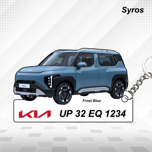 Syros - Personalized Kia Car Keychain - Wood, Acrylic, Metal Printed