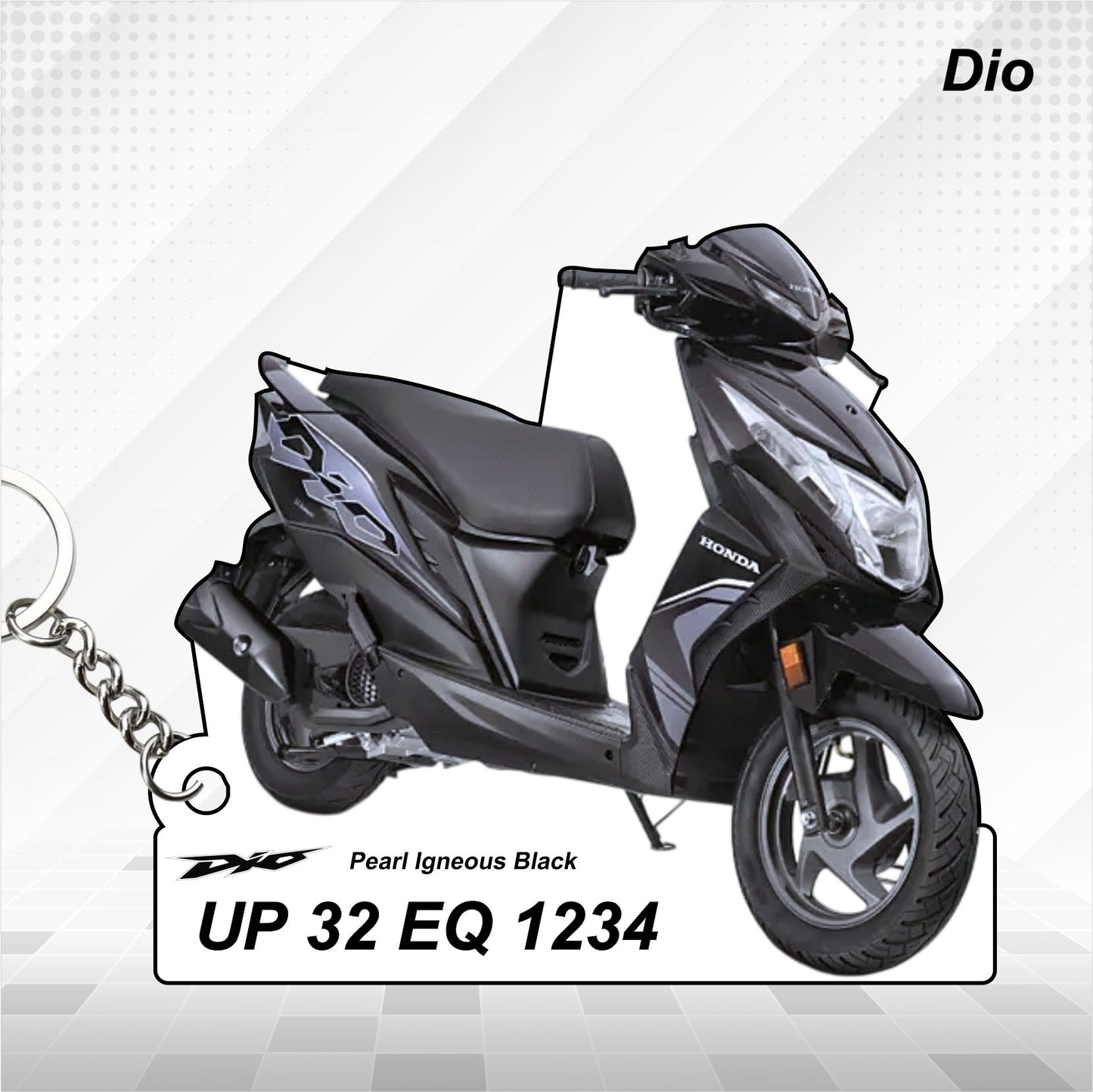 Dio - Personalized Honda Keychain - Wood, Acrylic, Metal Printed