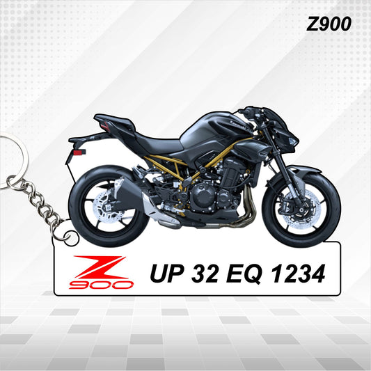Z900 - Personalized Kawasaki Keychain - Wood, Acrylic, Metal Printed