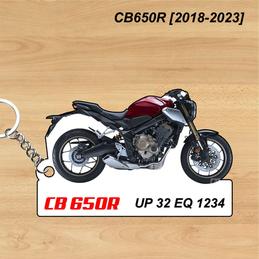 CB 650R [2018-2023] - Personalized Honda Keychain - Wood, Acrylic, Metal Printed