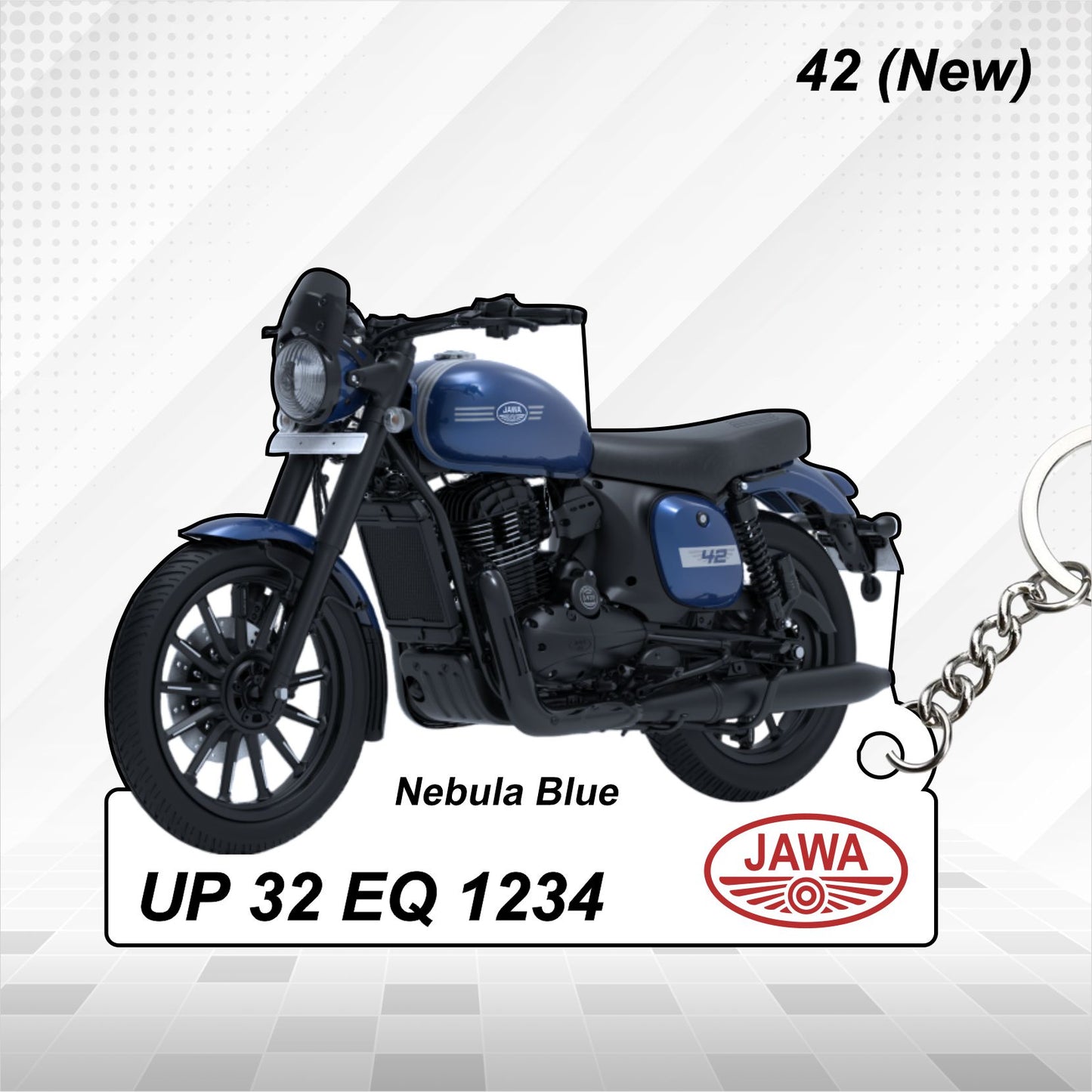 Jawa 42 (New) - Personalized Jawa Keychain - Wood, Acrylic, Metal Printed