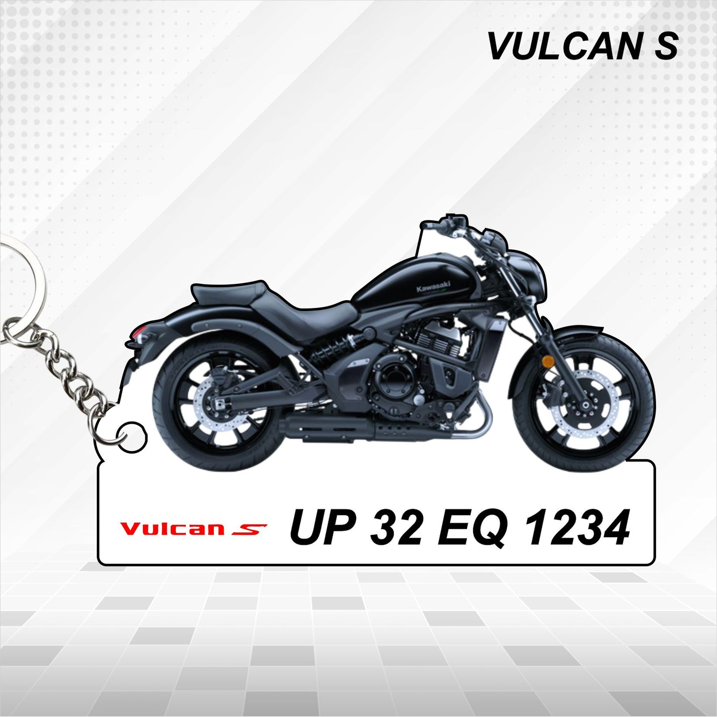 Vulcan S - Personalized Kawasaki Keychain - Wood, Acrylic, Metal Printed