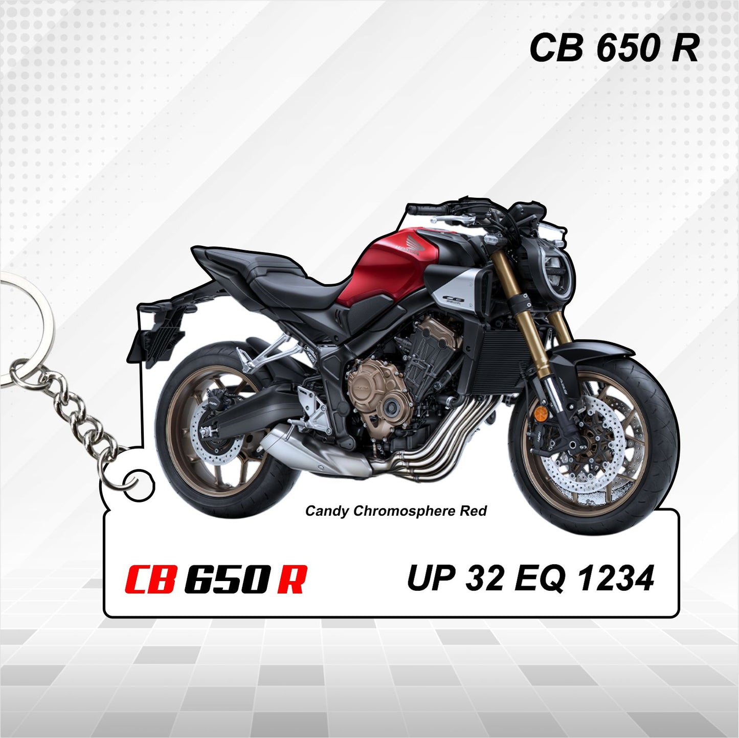 CB 650 R - Personalized Honda Keychain - Wood, Acrylic, Metal Printed