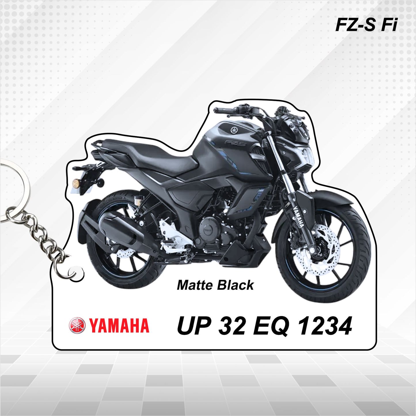 FZ-S Fi - Personalized Yamaha Keychain  - Wood, Acrylic, Metal Printed