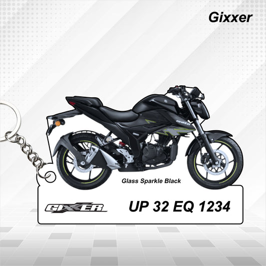 Gixxer - Personalized Suzuki Keychain - Wood, Acrylic, Metal Printed