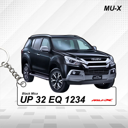 MU-X- Personalized Isuzu Car Keychain - Wood, Acrylic, Metal Printed