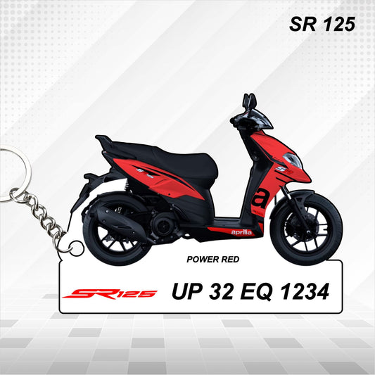 SR 125 - Personalized Aprilia Keychain - Wood, Acrylic, Metal Printed