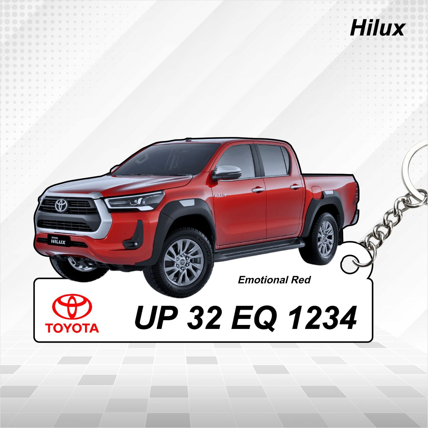 Hilux - Personalized Toyota Keychain - Wood, Acrylic, Metal Printed