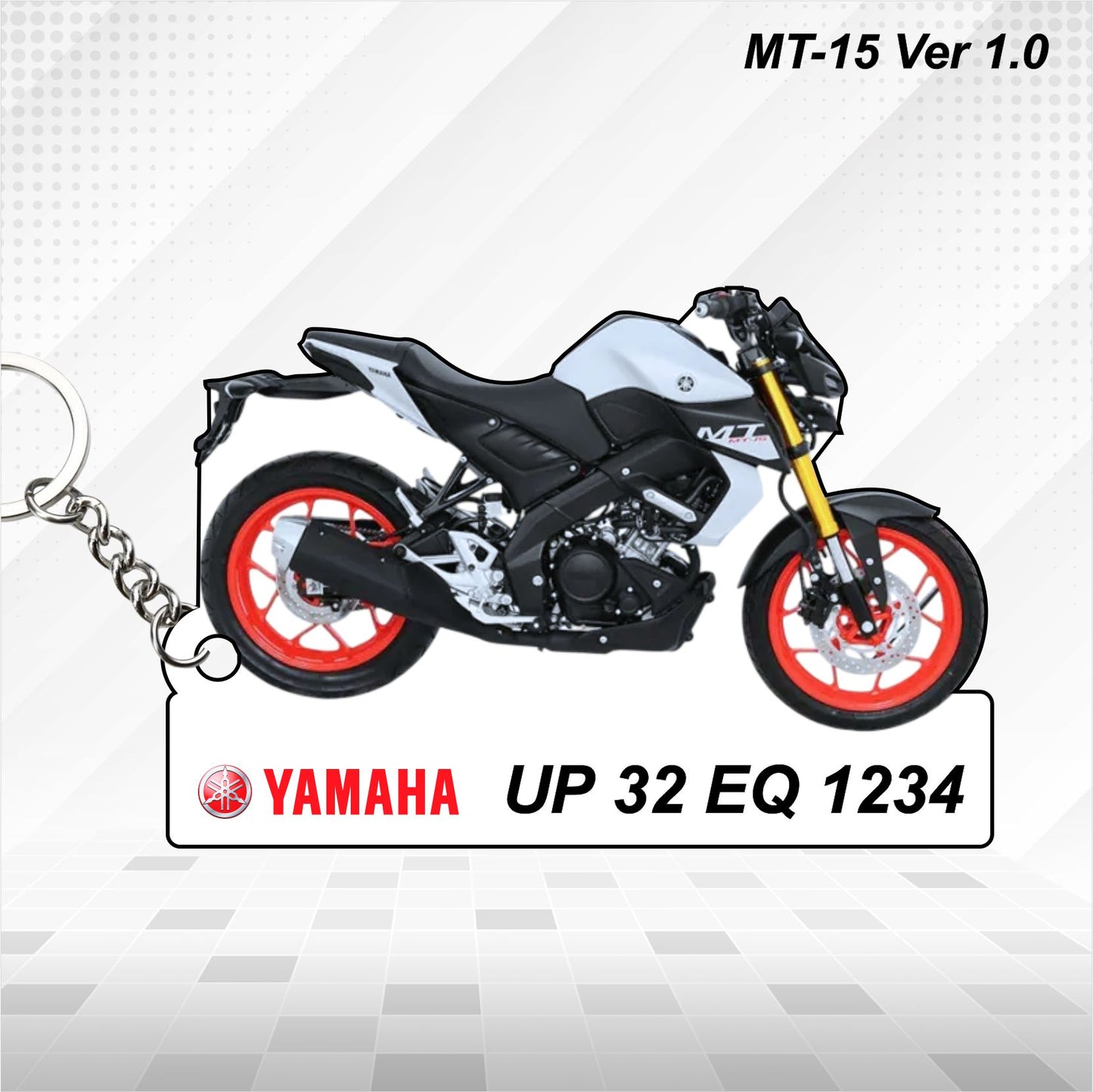 MT-15 Ver 1.0 - Personalized Yamaha Keychain - Wood, Acrylic, Metal Printed