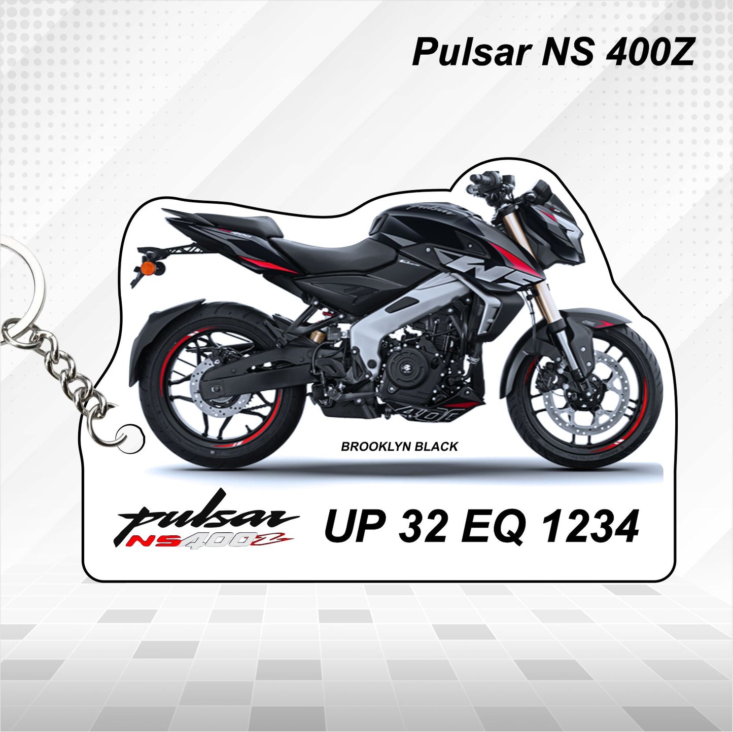 Pulsar NS 400z - Personalized Bajaj Keychain - Wood, Acrylic, Metal Printed