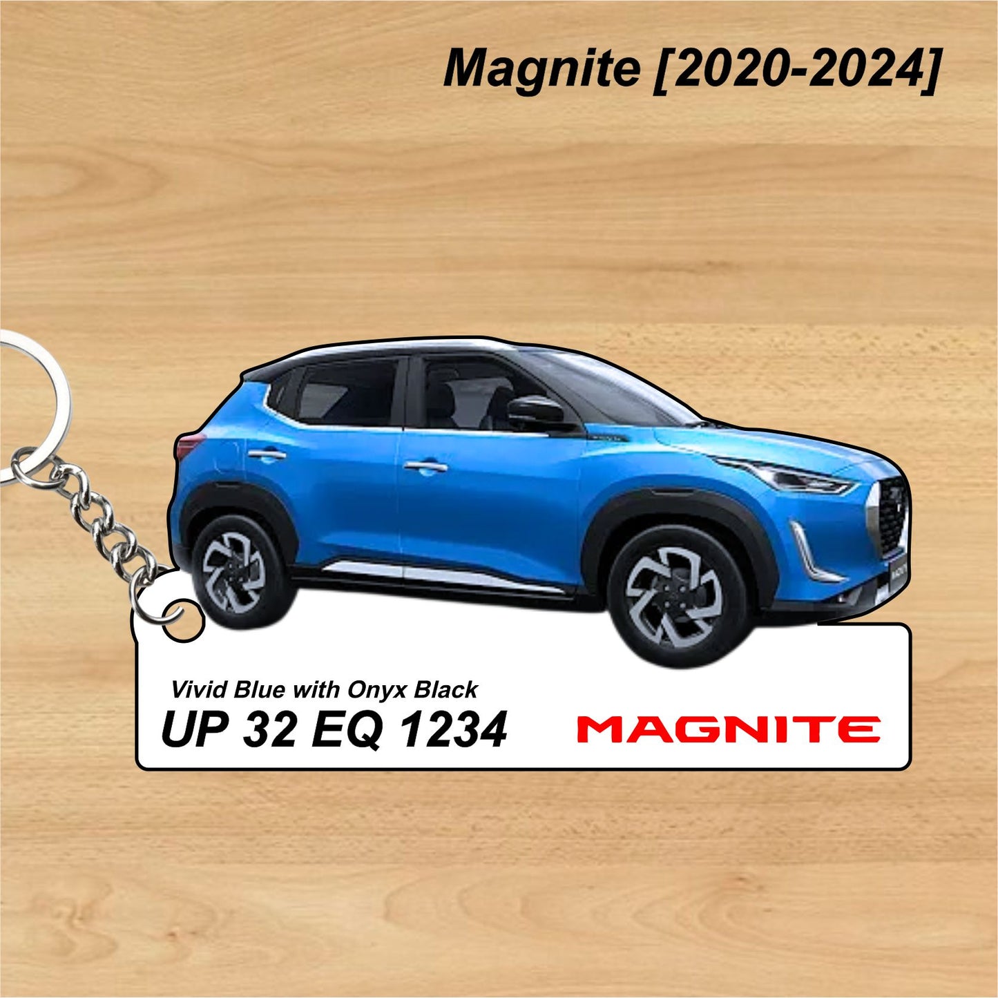 Magnite [2020-2024] - Personalized Nissan Car Keychain - Wood, Acrylic, Metal Printed