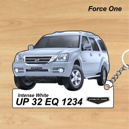 Force One - Personalized Force Motors Car Keychain - Wood, Acrylic, Metal Printed