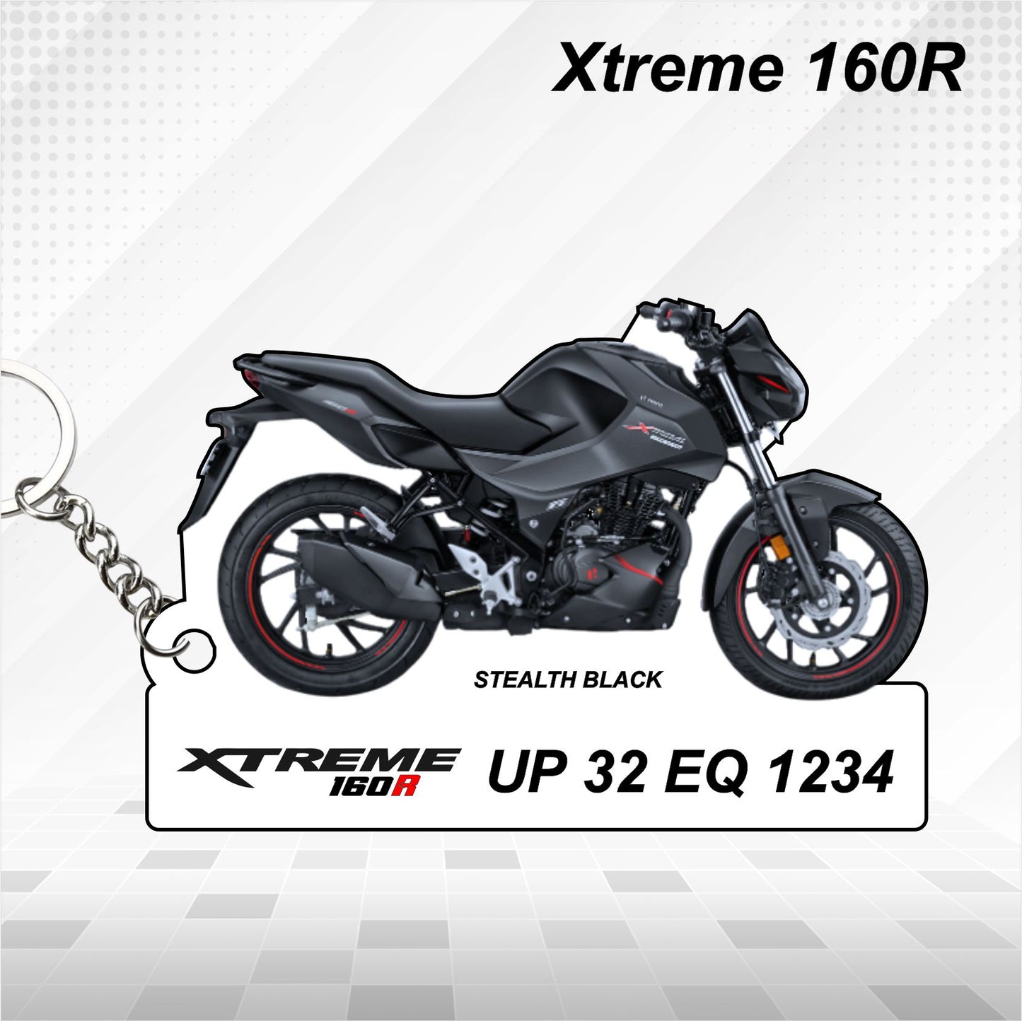 Hero Xtreme 160R  - Personalized Hero Keychain - Wood, Acrylic, Metal Printed