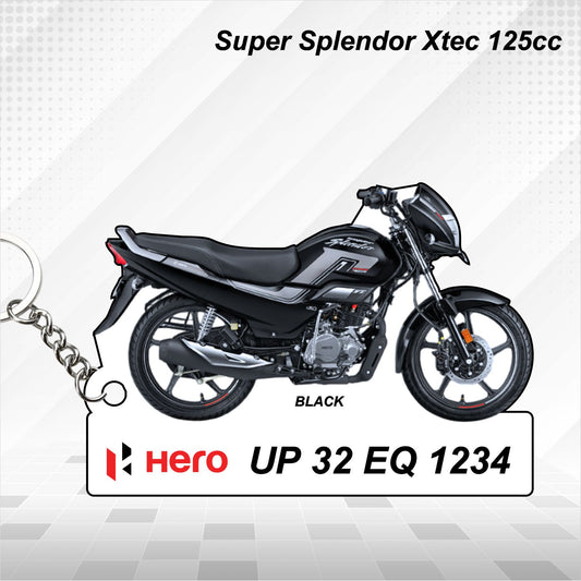 Hero Super Splendor Xtec 125cc - Personalized Hero Keychain - Wood, Acrylic, Metal Printed