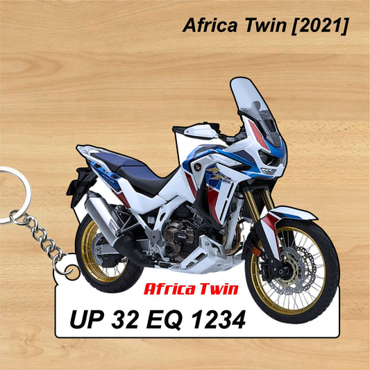 Africa Twin [2021] - Personalized Honda Keychain - Wood, Acrylic, Metal Printed