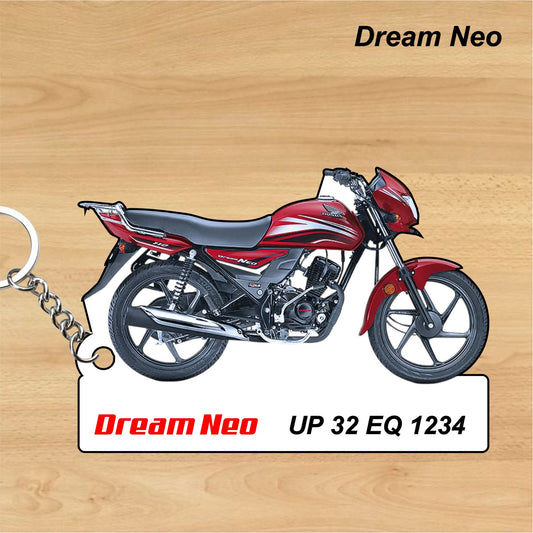 Dream Neo - Personalized Honda Keychain - Wood, Acrylic, Metal Printed