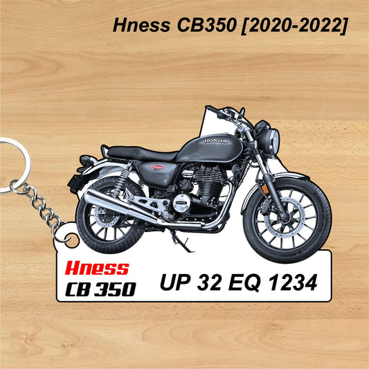 Hness CB350 [2020-2022] - Personalized Honda Keychain - Wood, Acrylic, Metal Printed