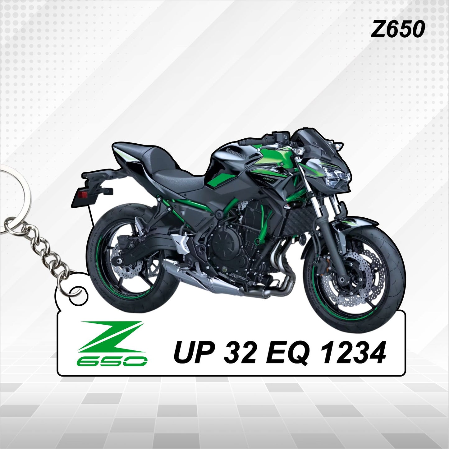 Z650 - Personalized Kawasaki Keychain - Wood, Acrylic, Metal Printed