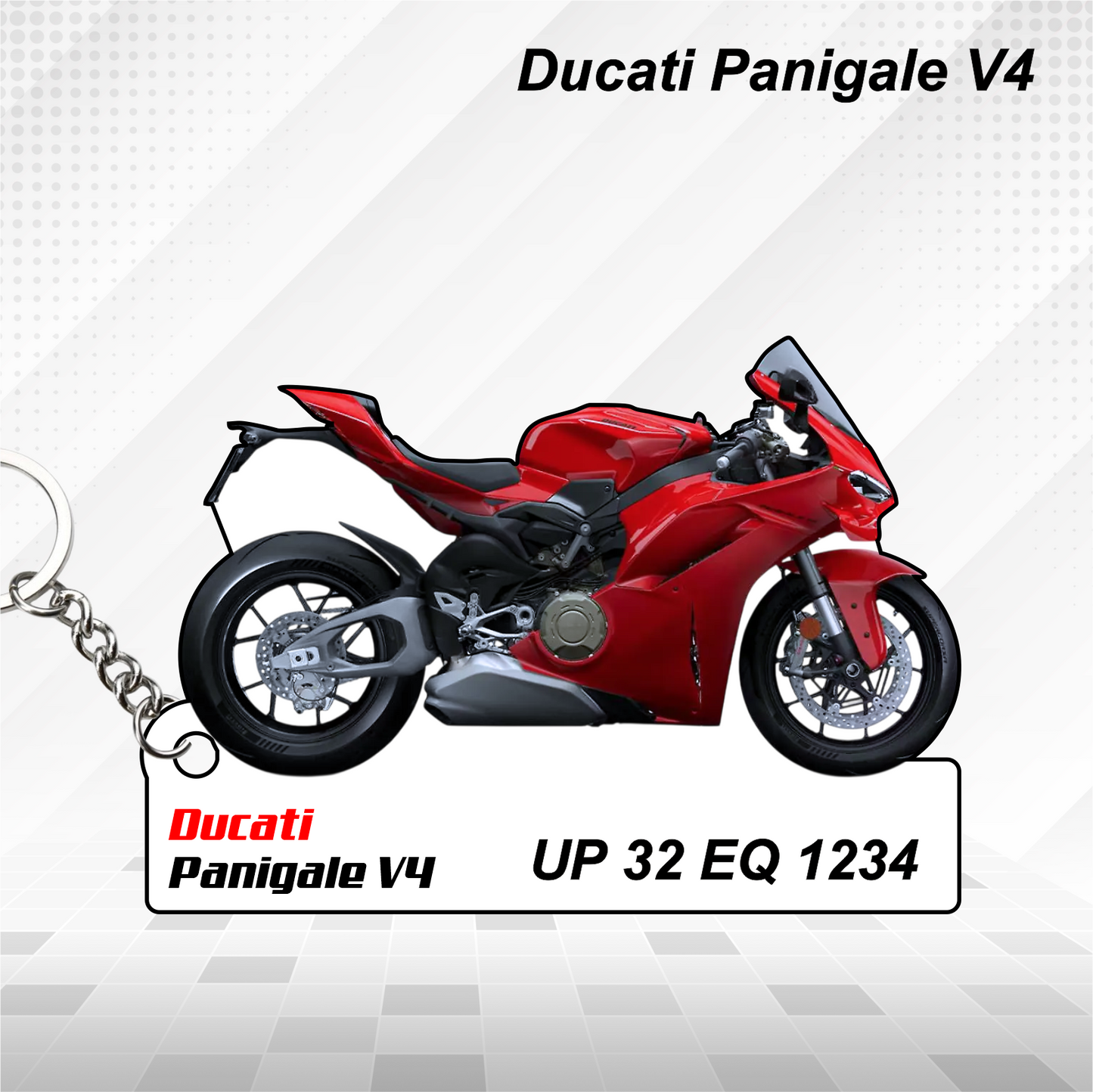 Ducati Bikes - All Models - Personalized Ducati Printed Keychain
