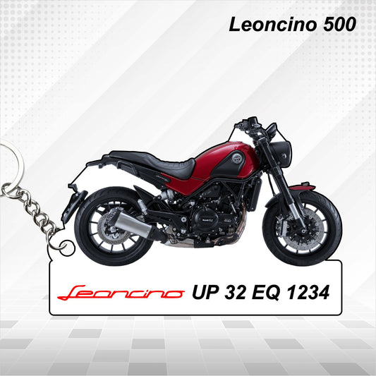 Leoncino 500 - Personalized Benelli Keychain - Wood, Acrylic, Metal Printed, Lanyard